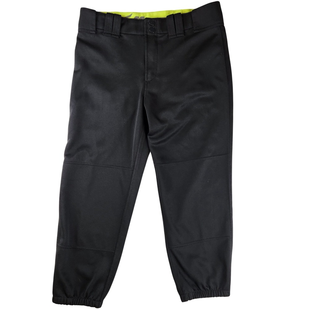 Mizuno Performance Women's Black Softball Pants Small Double Knee Style 350597
